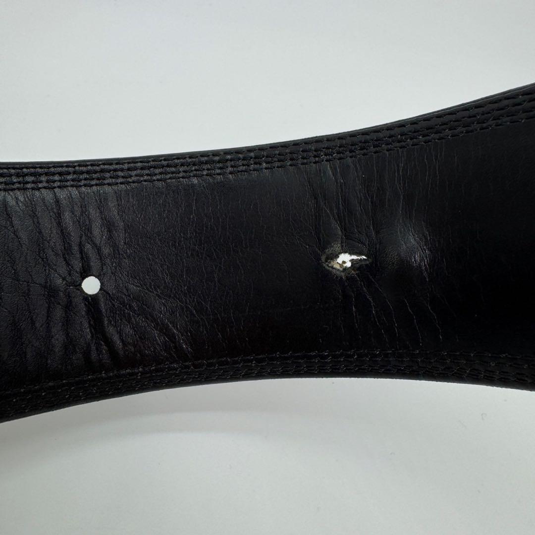 【美品☆激レア】ロエベ　ベルト　アナグラム　スタッズ　ゴールド金具　レザー　黒