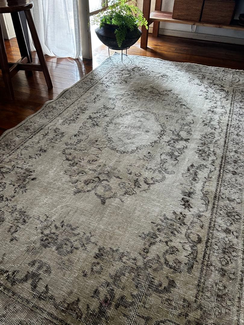 210×115 shabby chic style トルコ ヴィンテージラグ