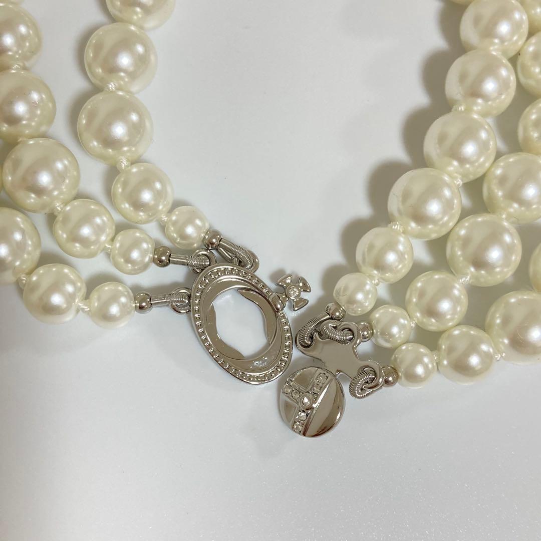 Vivienne Westwood｜3連パールチョーカー　シルバー