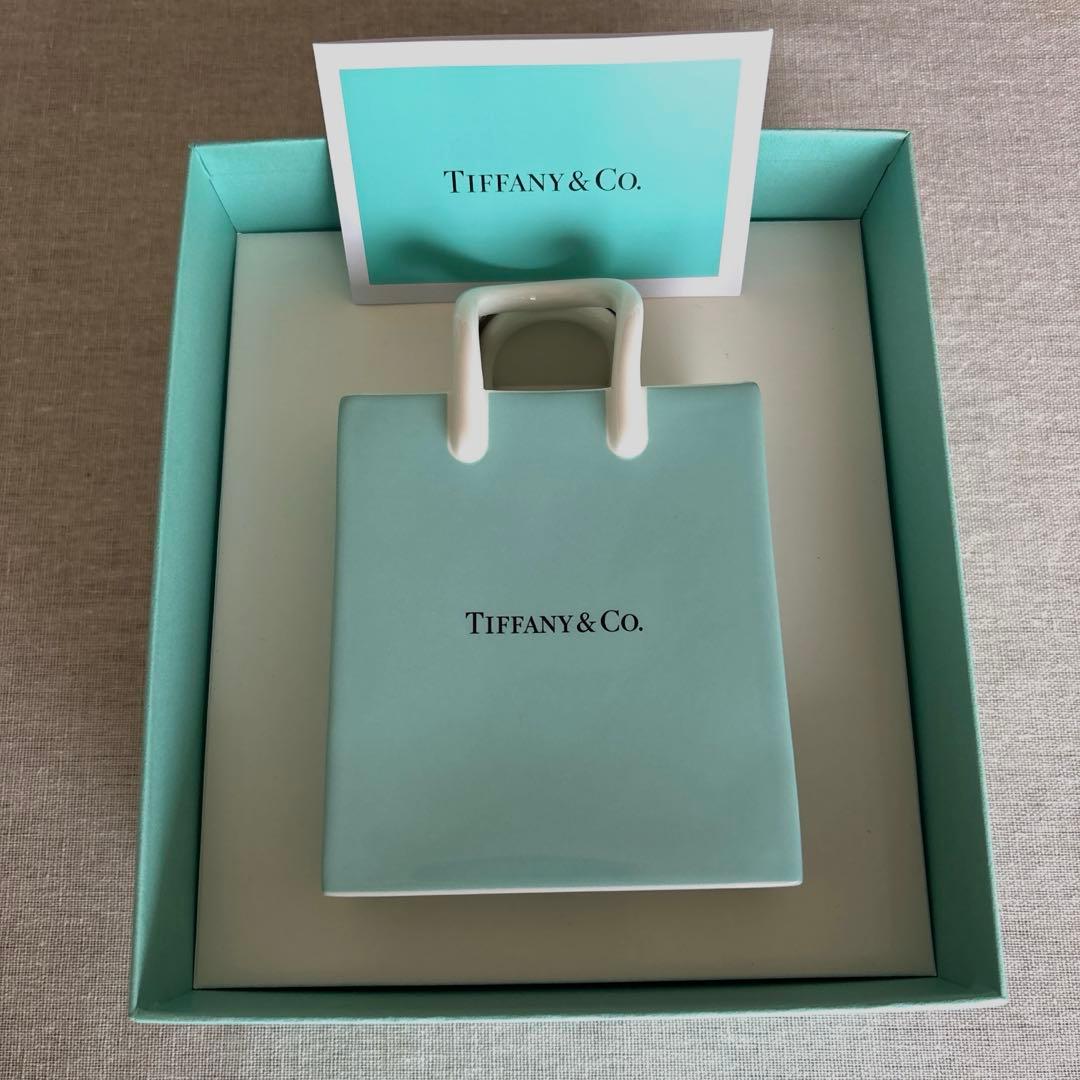 ティファニー ショッピングバッグ 陶器 置物 ショッパー 小物入れ