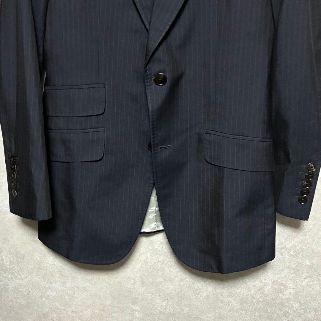 【美品】GUCCI グッチ　シルク　現行タグ　ネイビー　スーツ　セットアップ