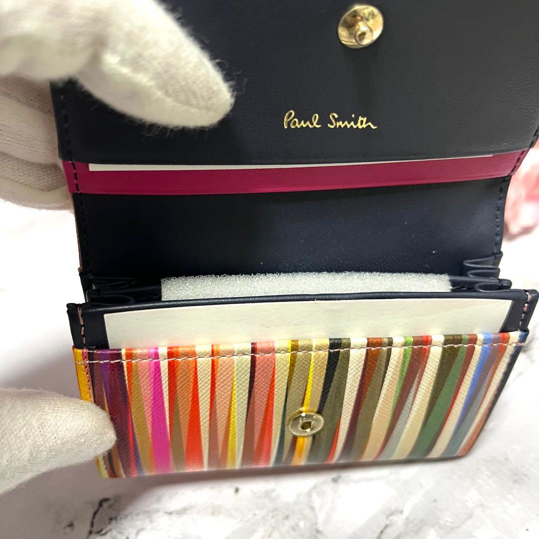 【未使用品】ポールスミス 名刺入れ クロスオーバー マルチカラー カードケース