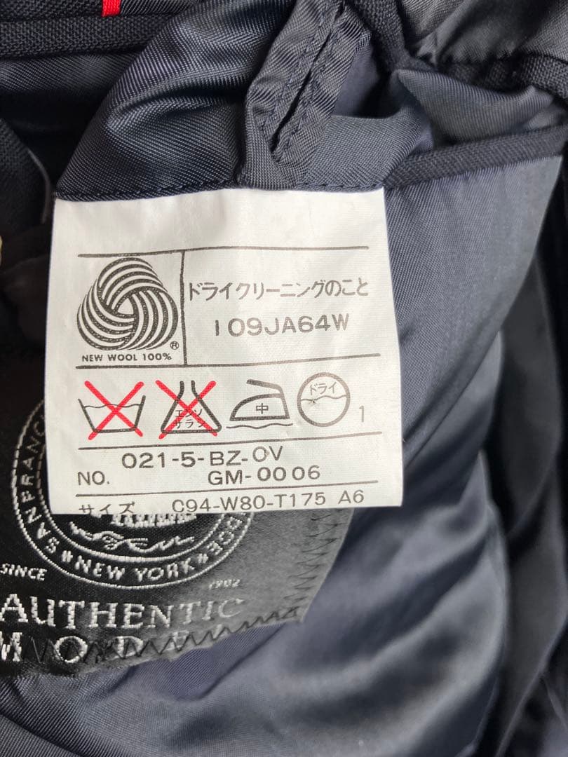 J.PRESS ２代目タグ ダブル 紺ブレ 金ボタン ウール 175