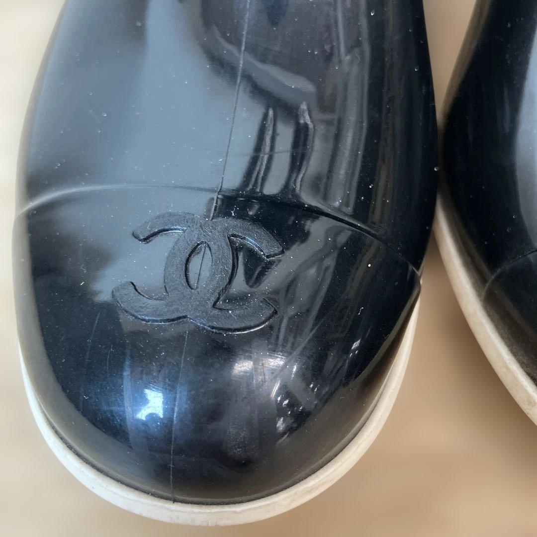 CHANEL シャネル カメリア レインブーツ 長靴 36