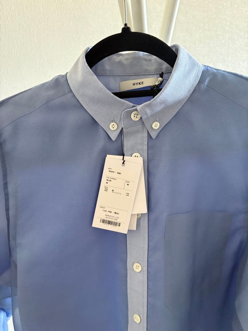 新品　HYKE レイヤードオックスフォードシアーシャツ　サイズ1