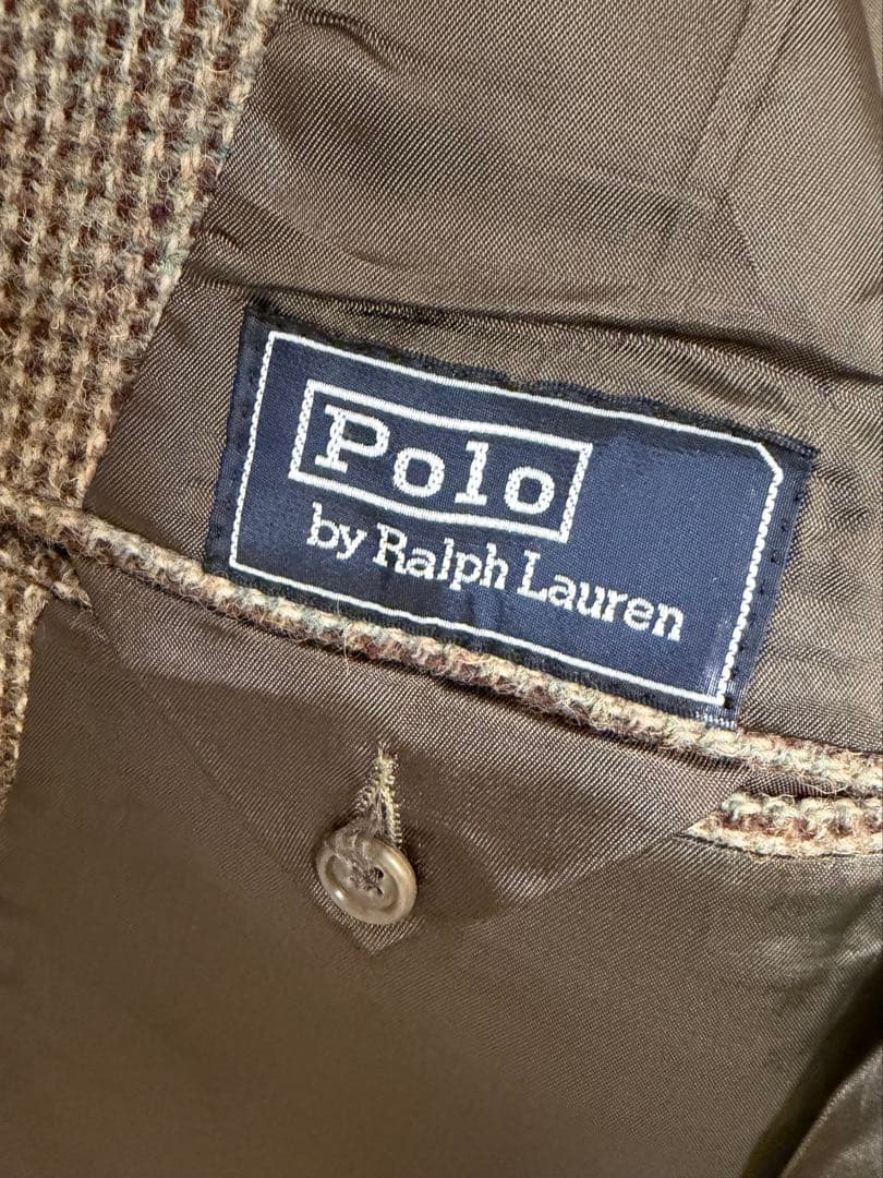 80s ラルフローレン ツイード テーラードジャケット 40R ヴィンテージ