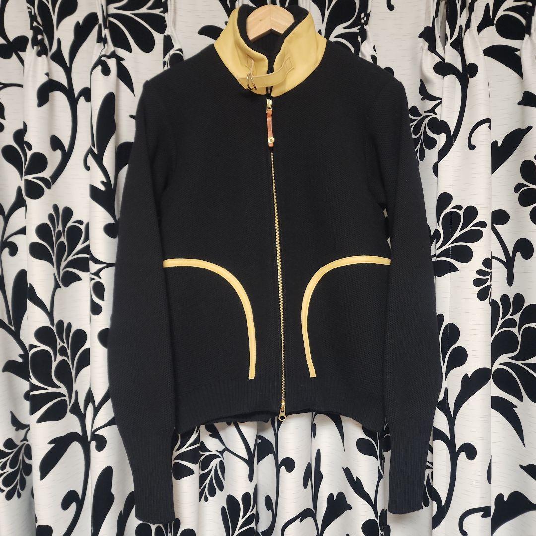 L&KONDO ルコンド　ドライバーズニット　ブラック　馬革　L