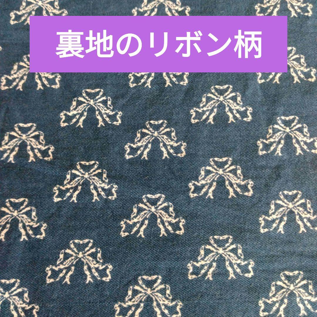 ぽんぽん★ブルー＆ホワイトレトロリボン　シングルサイズ2セット