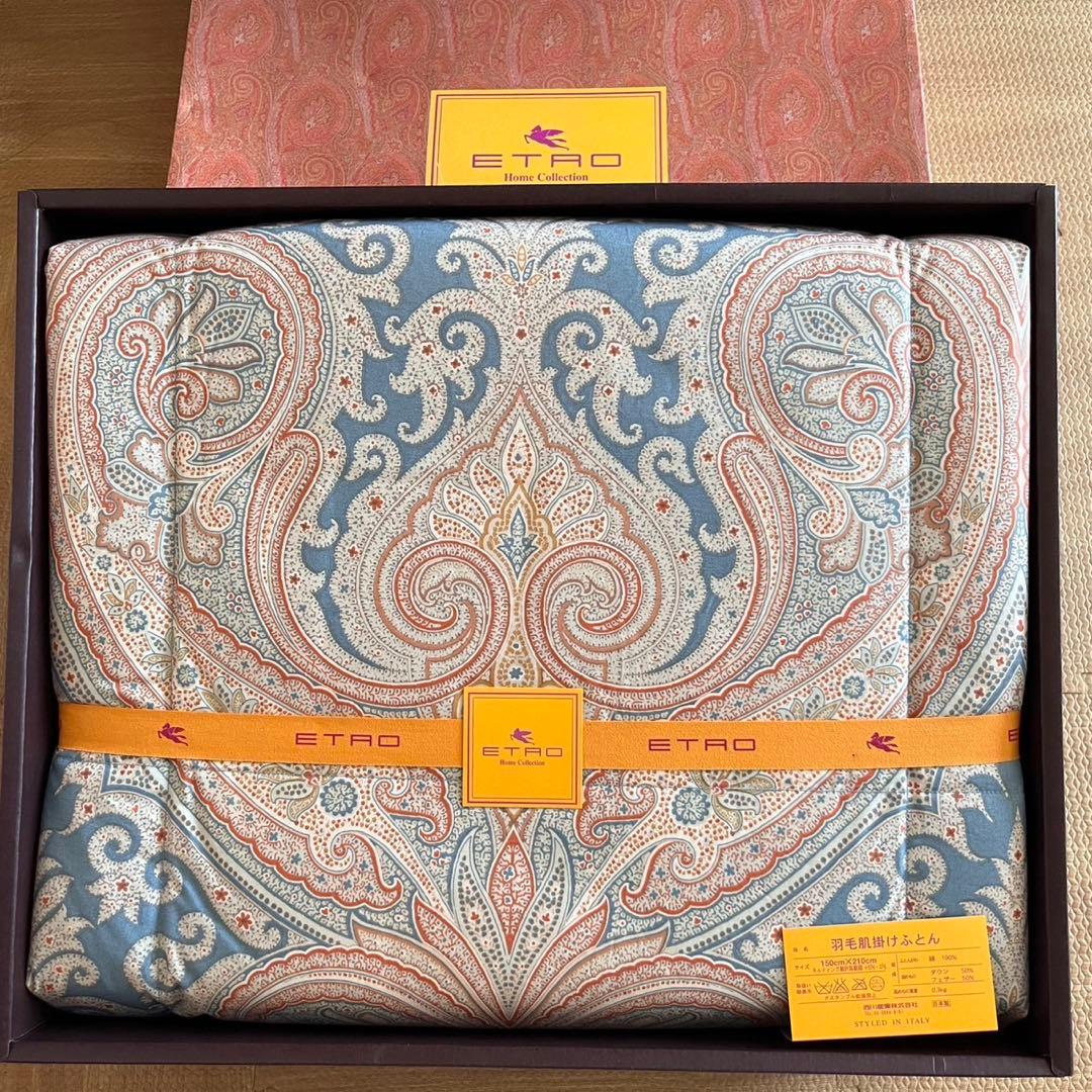 VANS　新品 エトロ ETRO 羽毛肌掛けふとん 西川産業 日本製