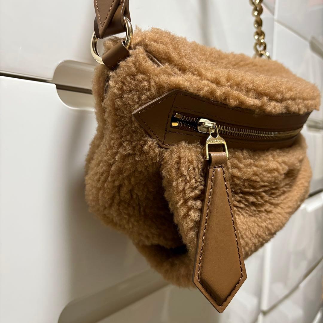 MaxMara マックスマーラ　ベージュ　テディベア　ショルダーバッグ