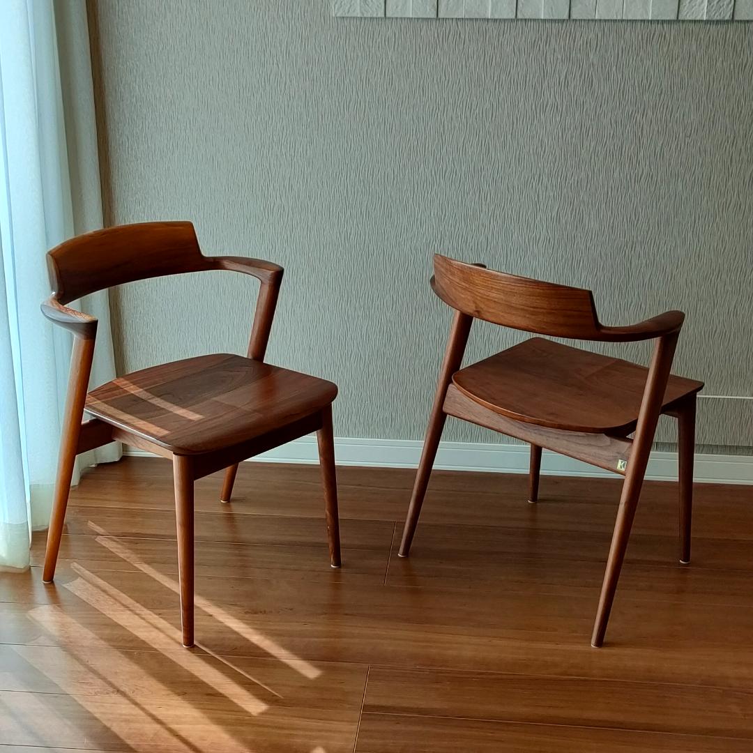 〈美品〉キツツキ　SEOTO　アームチェア　ダイニングチェア　ビーチ材②