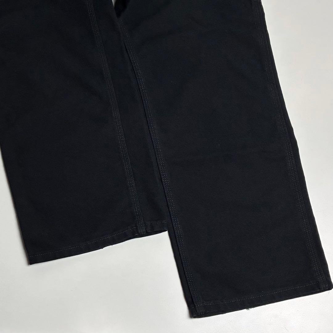 【美品】カーハート/B11/ウォッシュドコットンダックペインターパンツ/ブラック
