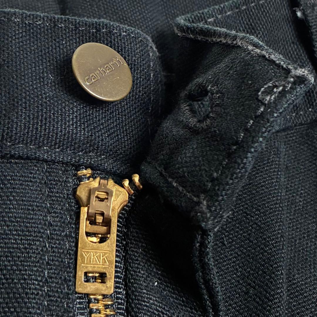 【美品】カーハート/B11/ウォッシュドコットンダックペインターパンツ/ブラック