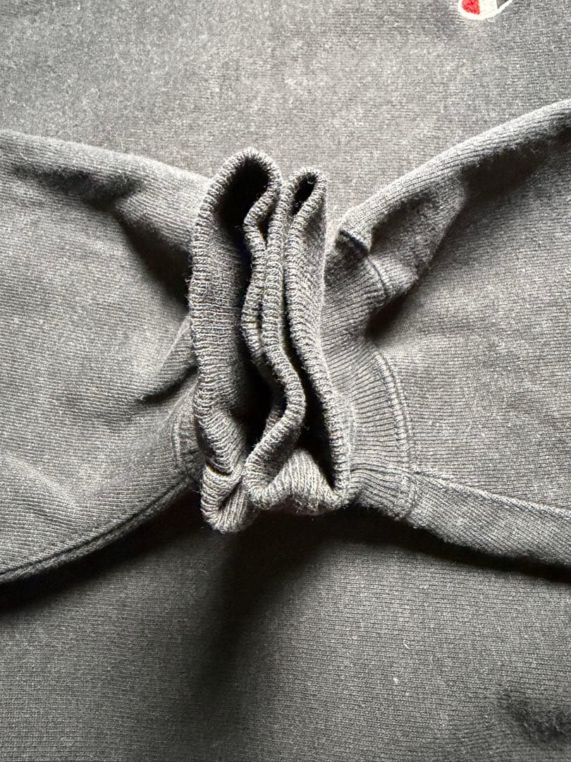 希少ブラック　チャンピオン　リバースウィーブ　ビンテージ　刺繍タグ　90s