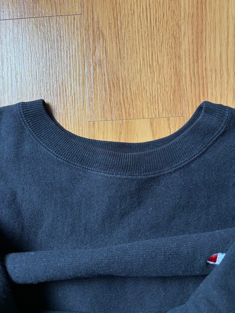 希少ブラック　チャンピオン　リバースウィーブ　ビンテージ　刺繍タグ　90s