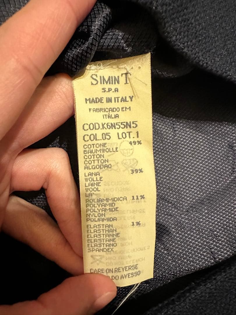 1990s ARMANI Jeans ソフトジャケット　ネイビー　イタリア製