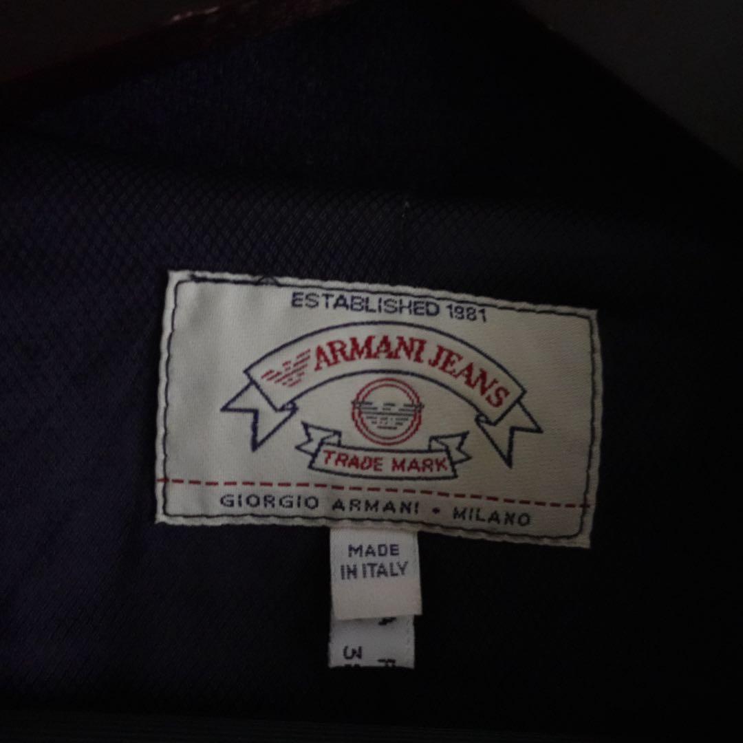 1990s ARMANI Jeans ソフトジャケット　ネイビー　イタリア製