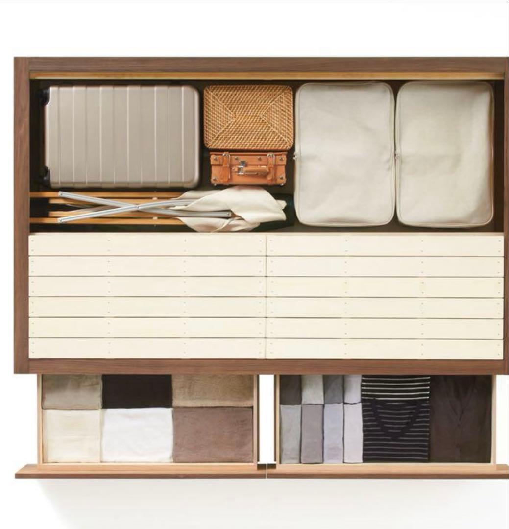 【にゃんぱすさま専用】無印良品　収納ベッド　シングル　ウォルナット