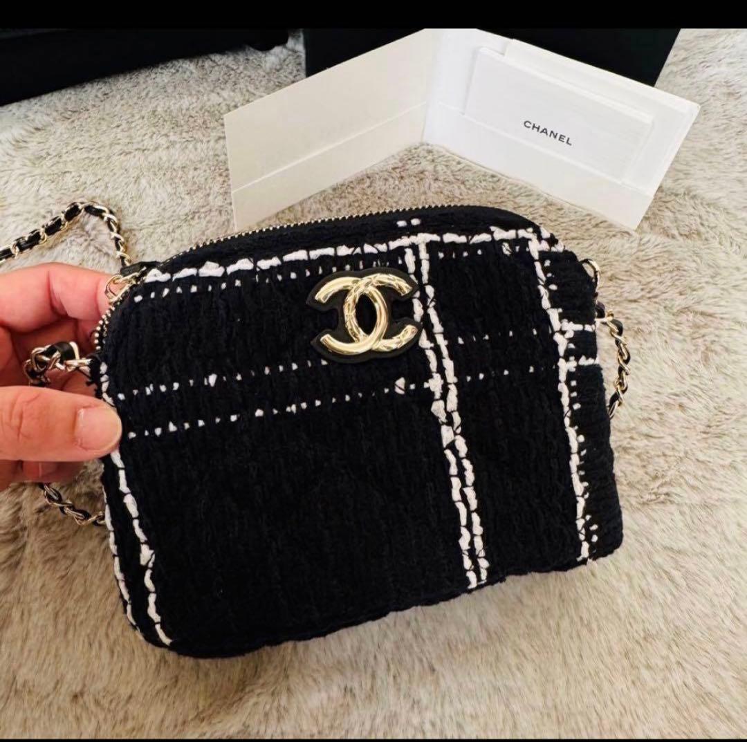CHANEL ツイードチェックショルダーバッグ　非売品　ノベルティグッズ