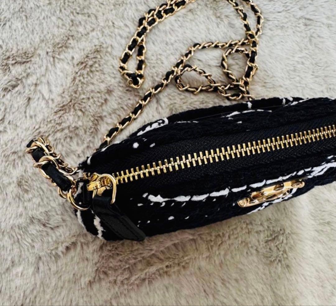 CHANEL ツイードチェックショルダーバッグ　非売品　ノベルティグッズ