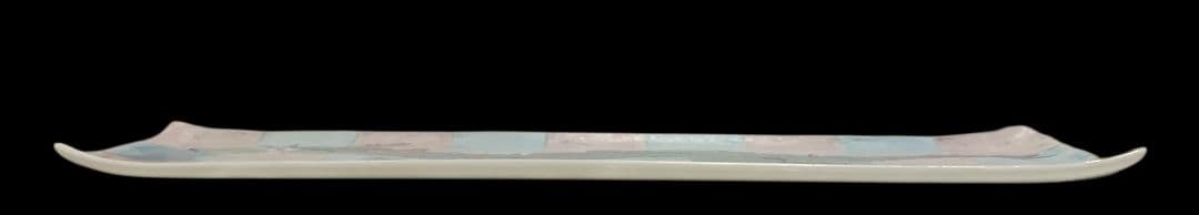 九谷焼 山近泰 長皿 角皿 五彩 龍図 竜図