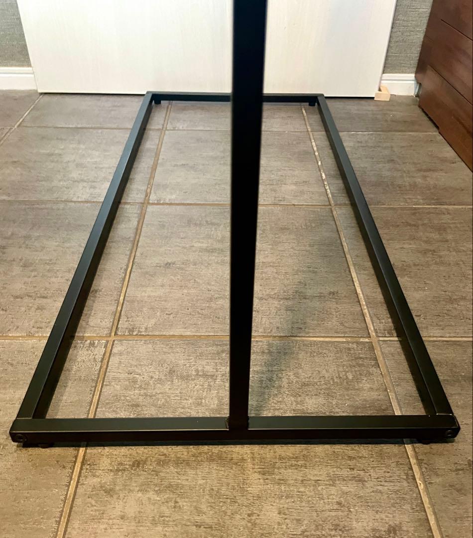 美品■KANADEMONOカナデモノ シンプルアイアン ハンガーラックW90cm