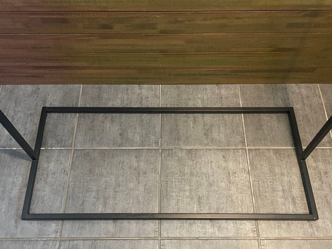 美品■KANADEMONOカナデモノ シンプルアイアン ハンガーラックW90cm