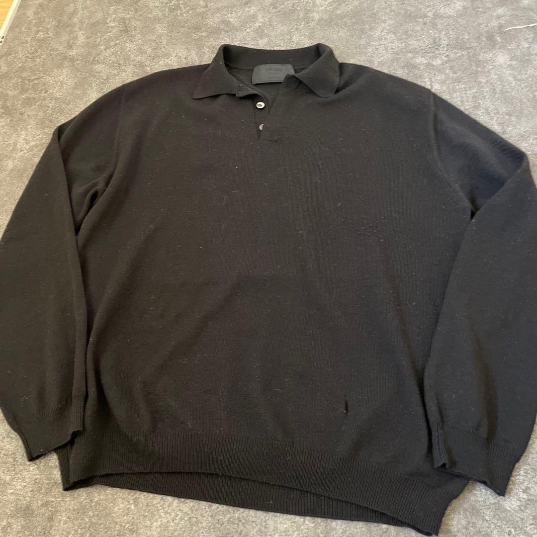 PRADA 100％ウール　ニットシャツ
