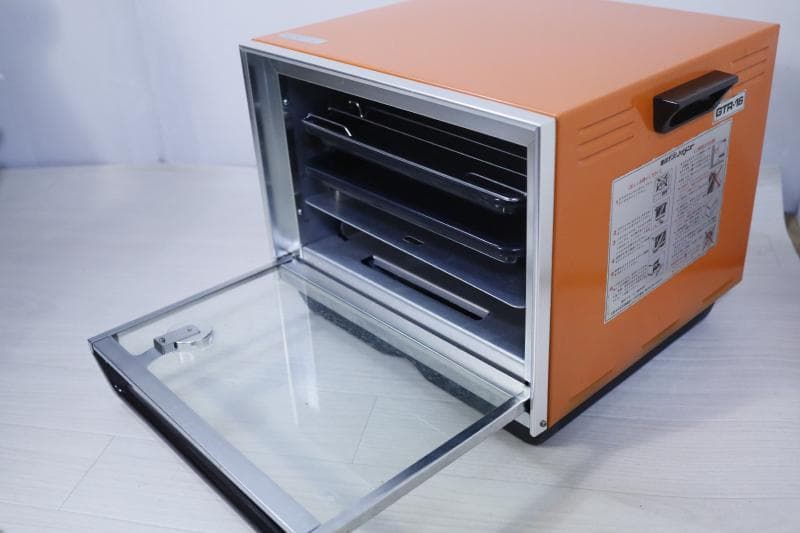 レトロ【ほぼ未使用】象印テンピハイメニュー 天火オーブン-ガス上のせ式◆オレンジ