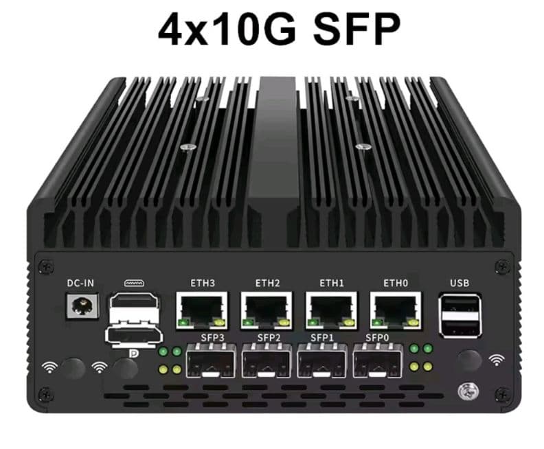 4 *10G SFP+ ファイアウォール mini PC