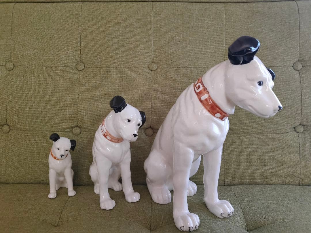 陶器製犬の置物3匹セット