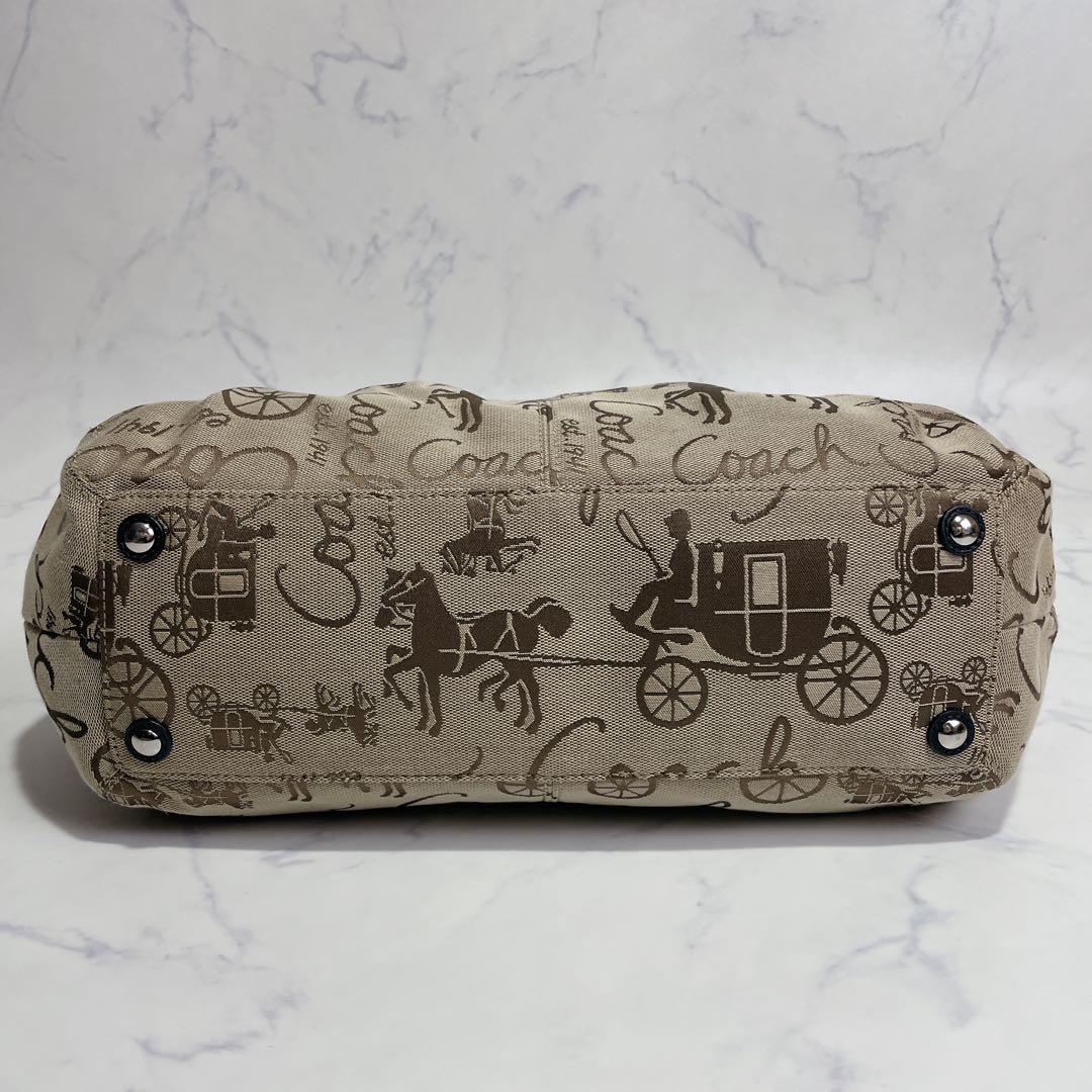 極美品✨COACH ハンドバッグ ホース&キャリッジ プリーテッド SOHO