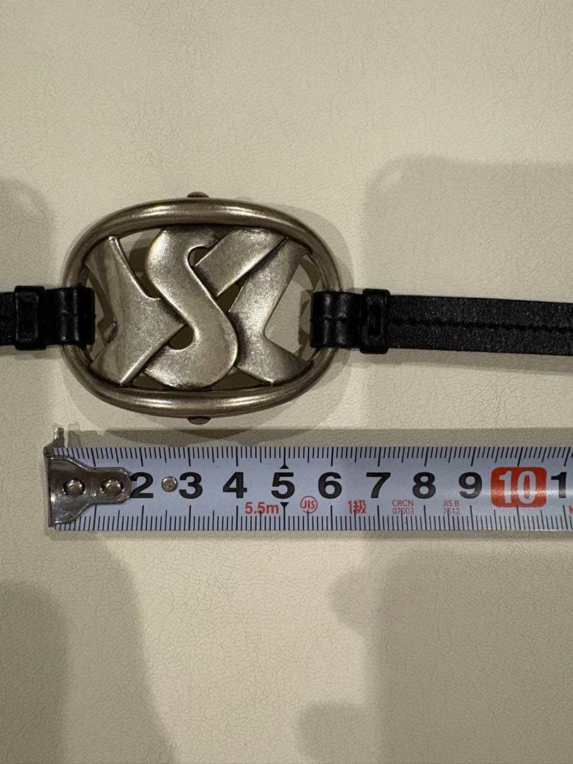 YSL バックル付き レザーバングル