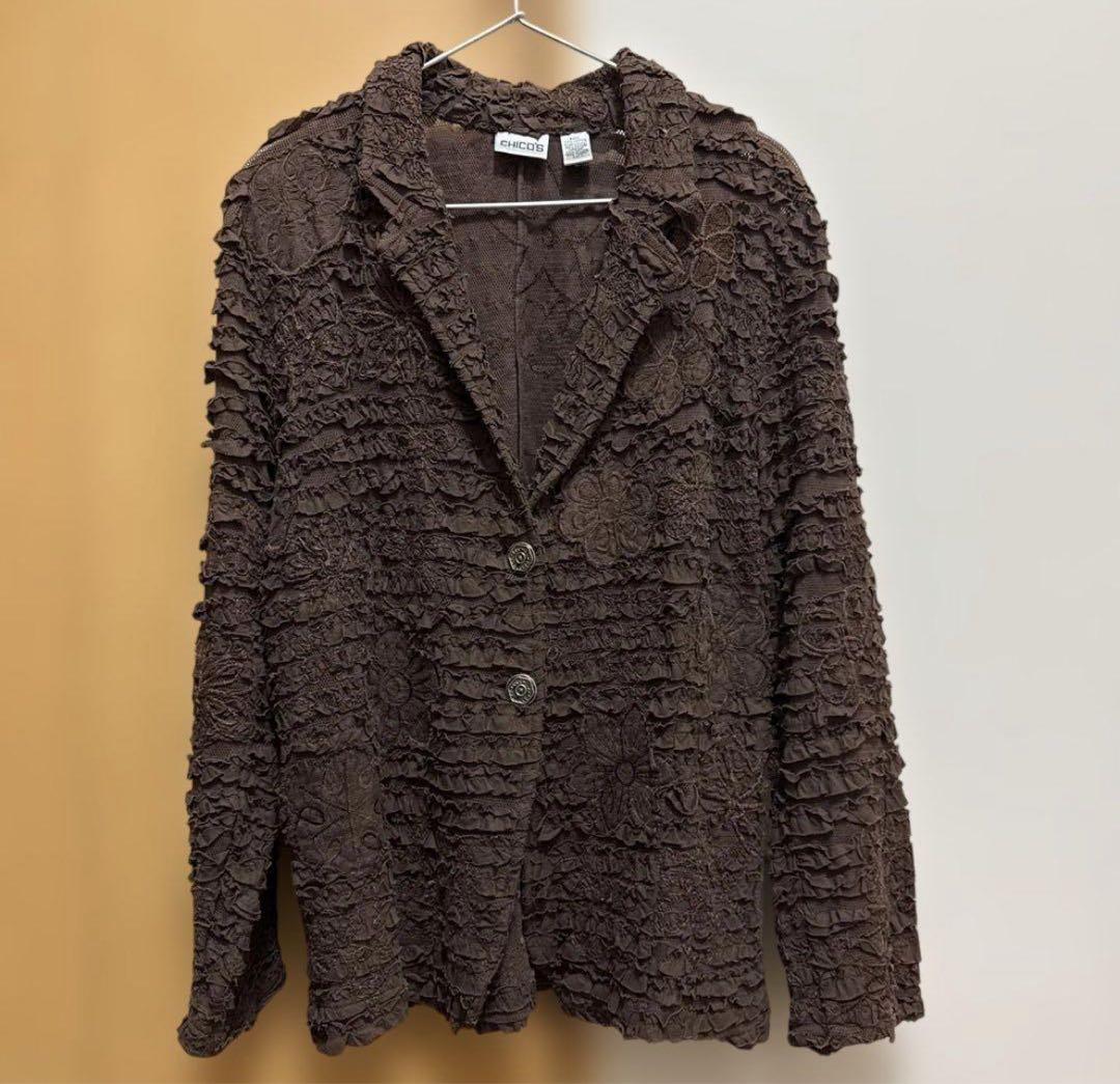 か*様 花柄ジャケット　11747391 ポーカーズ　テーラードジャケット　古着