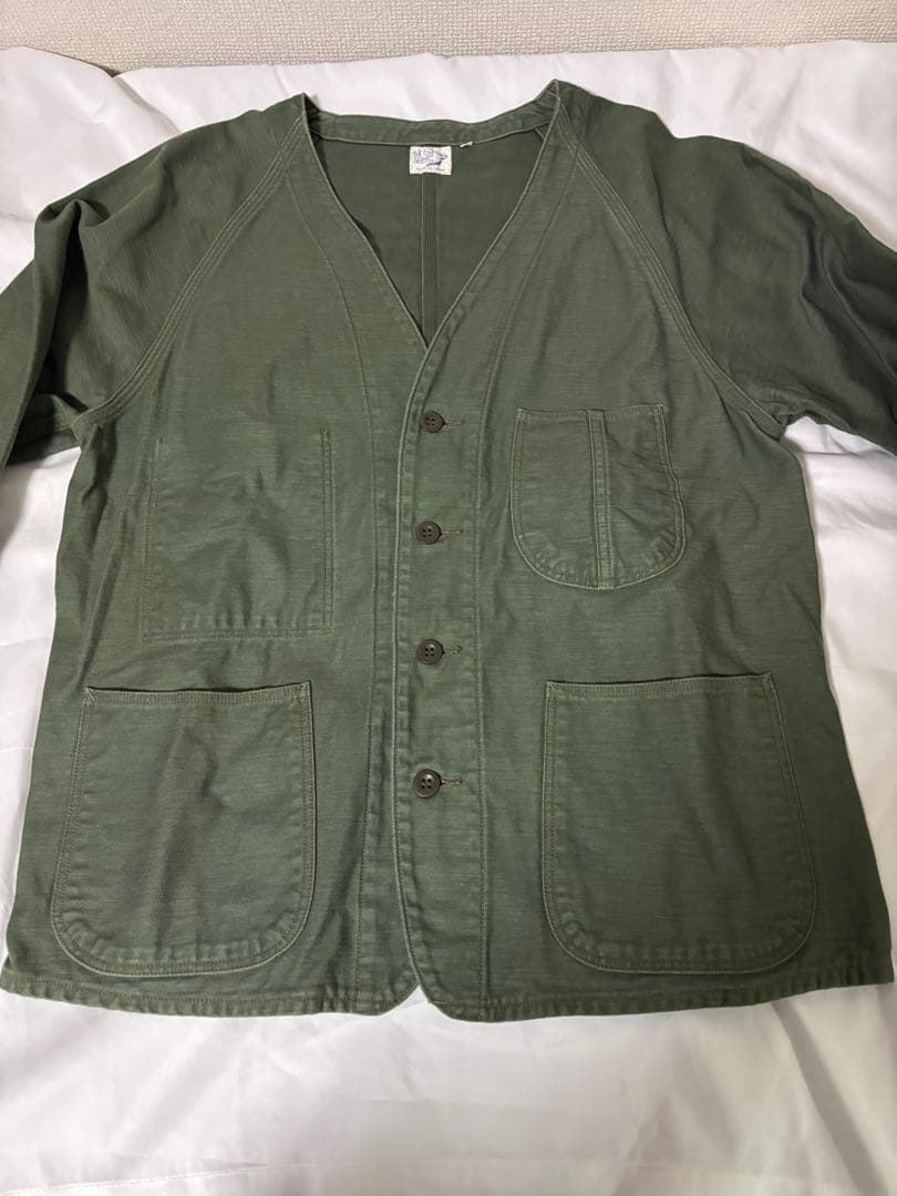 orSlow （オアスロウ） ノーカラージャケット サイズ2 オリーブ