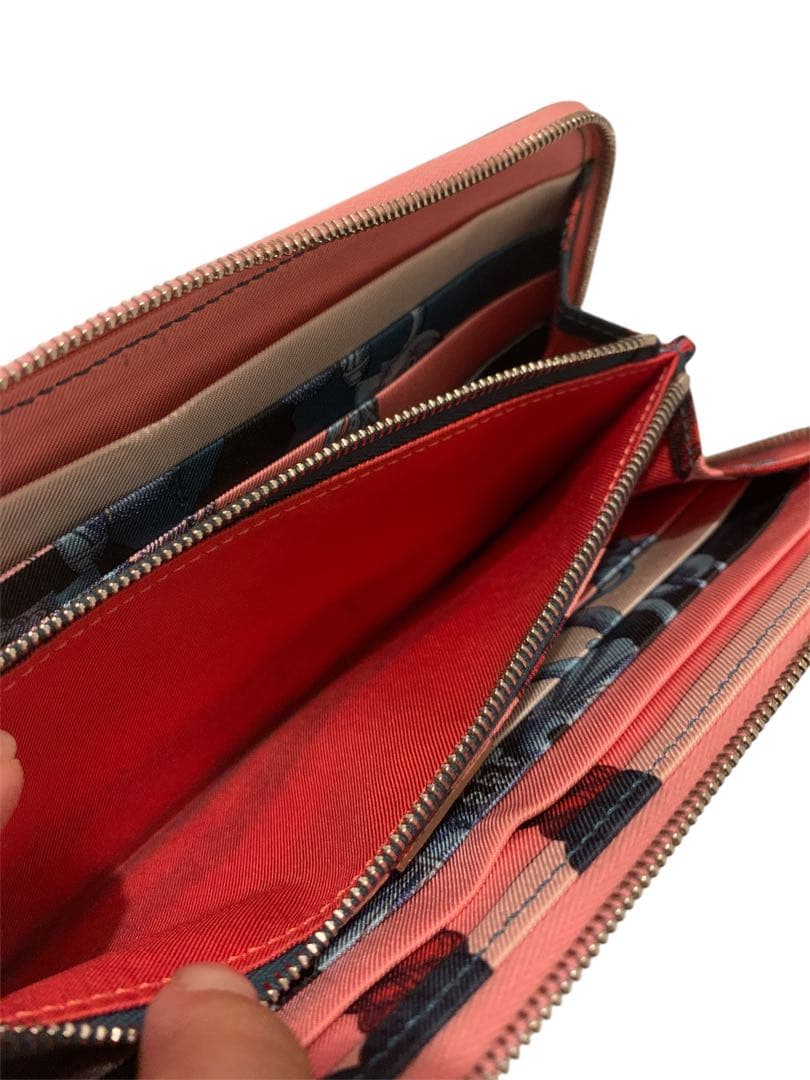 HERMES ピンク 長財布　シルクイン