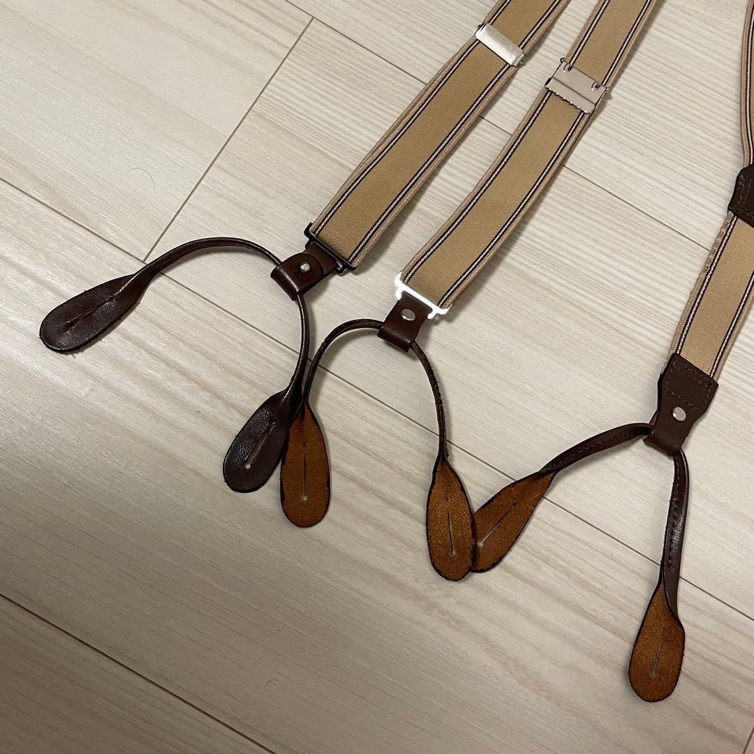 ヨウジヤマモトオム サスペンダー ベージュ yohji yamamoto