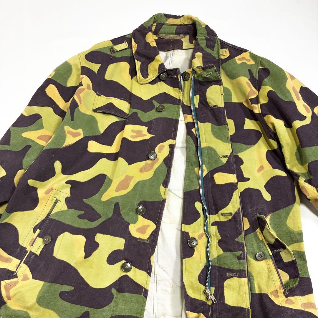 良品 60s チェコスロバギア軍 サラマンダーカモ ミリタリー コート 迷彩