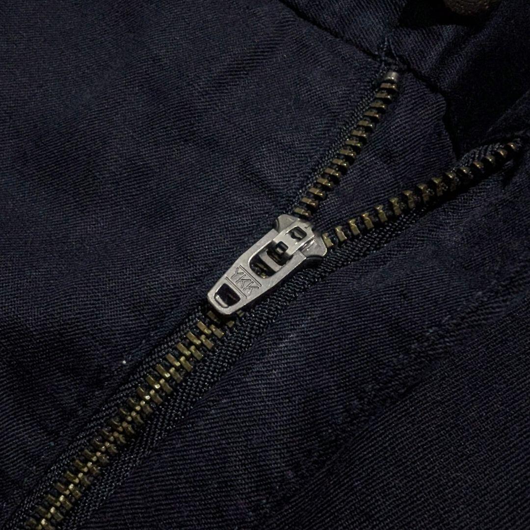 90s　ラルフローレン　ビンテージ　シルク　リネンパンツ　スラックス　ネイビー