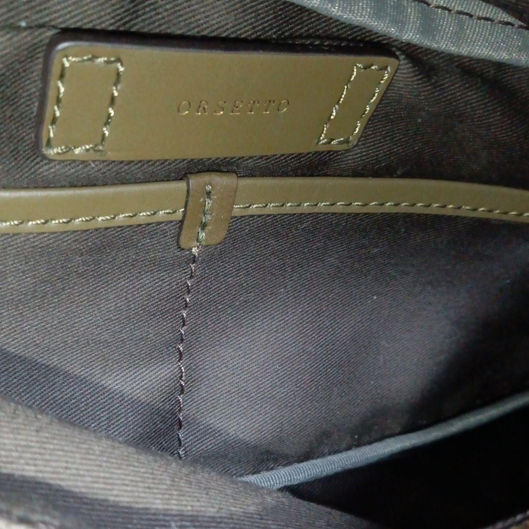 美品★ORSETTO★オルセット★ボディバッグ★ウエストポーチ★カーキ