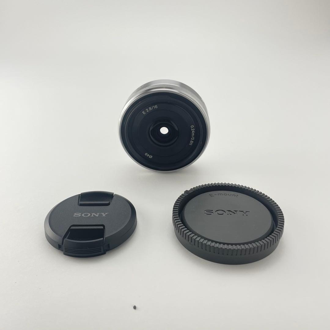 【美品・返品保証 】Sony SEL16F28 単焦点 パンケーキレンズ