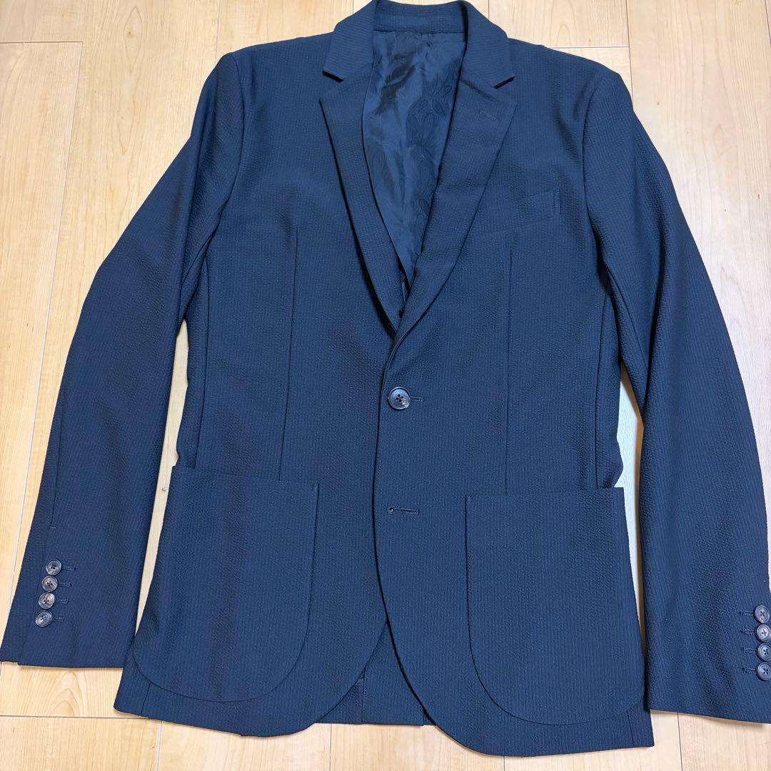 1 piu 1 uguale 3 黒 シアサッカーセットアップ