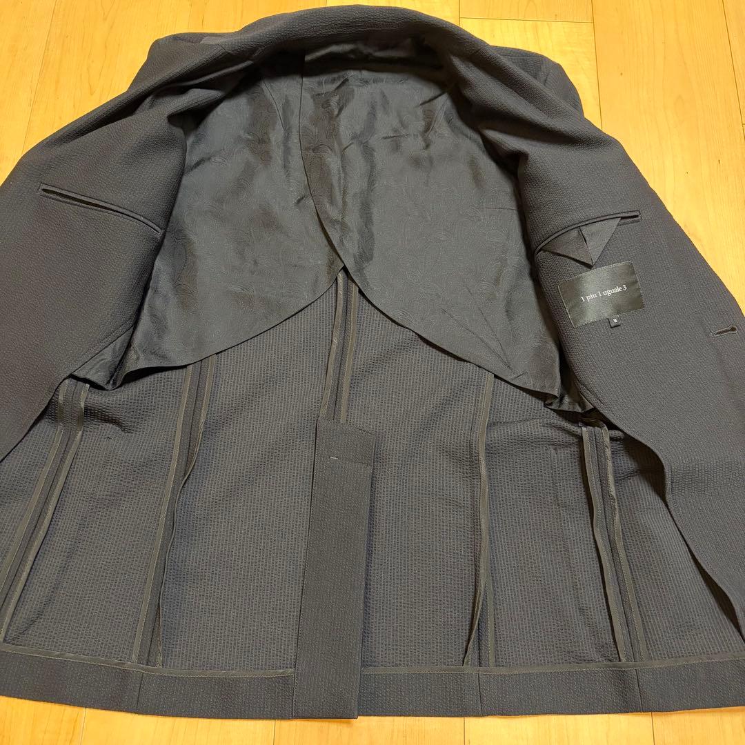 1 piu 1 uguale 3 黒 シアサッカーセットアップ