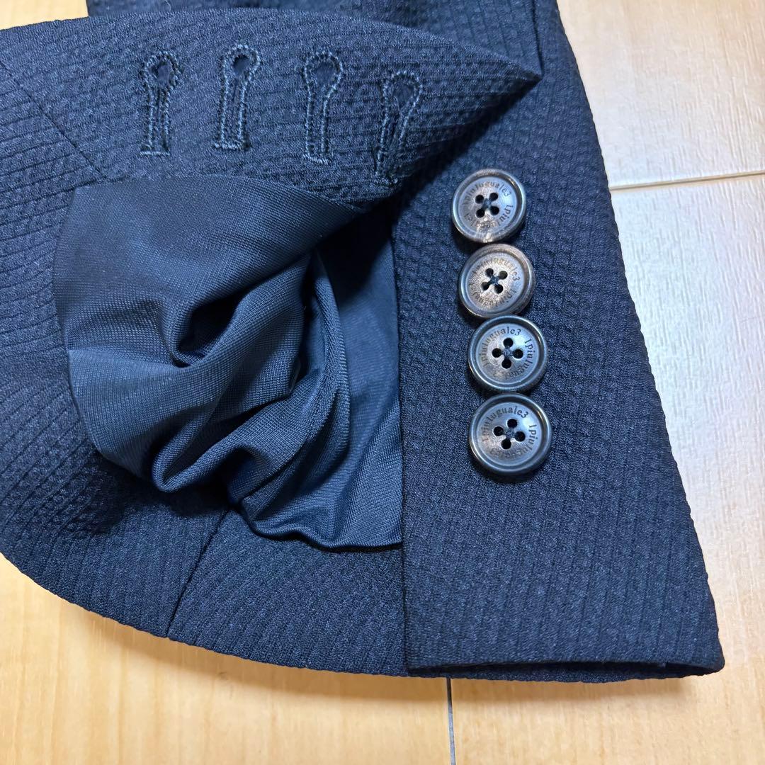 1 piu 1 uguale 3 黒 シアサッカーセットアップ