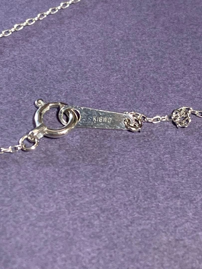 K18WG クロス型　ネックレス