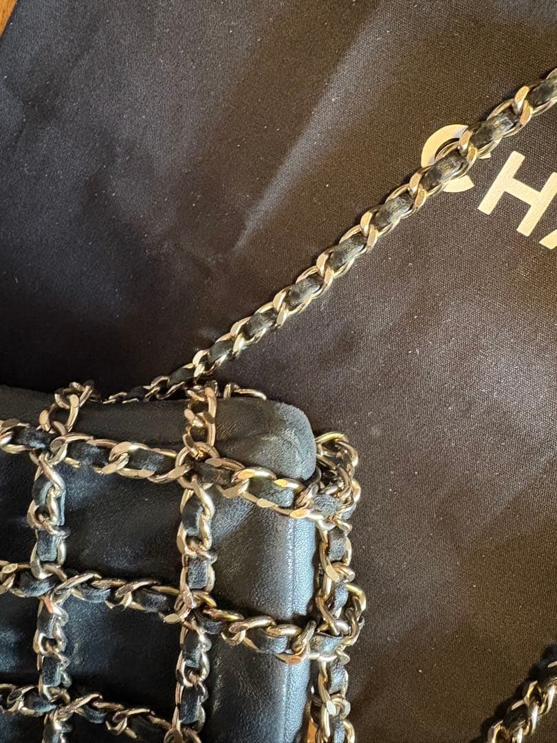 最終大幅値下げ！激レア⭐︎CHANEL ブラック レザー チェーンショルダーバッグ