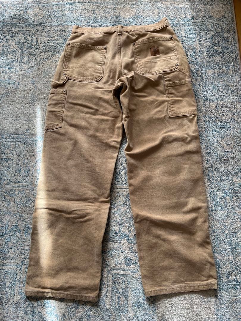【美品】carhartt ダブルニー W30 L30ブラウン