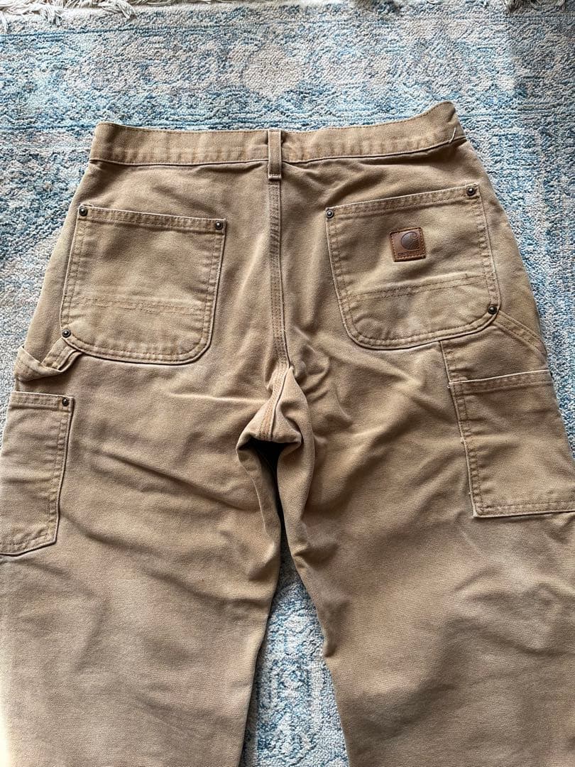 【美品】carhartt ダブルニー W30 L30ブラウン
