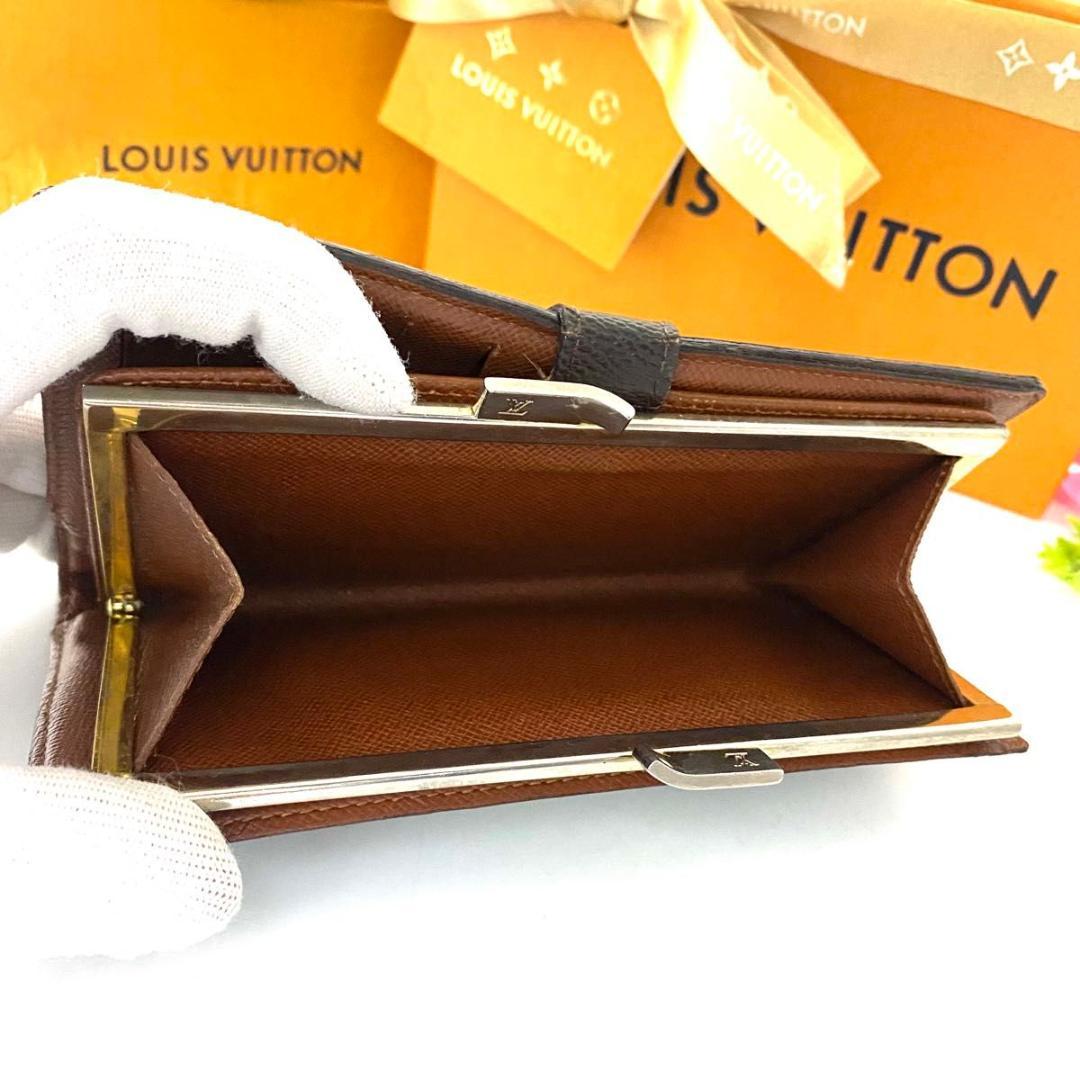 ルイ ヴィトン◎モノグラム コンチネンタル がま口 長財布 ブラウン 茶色