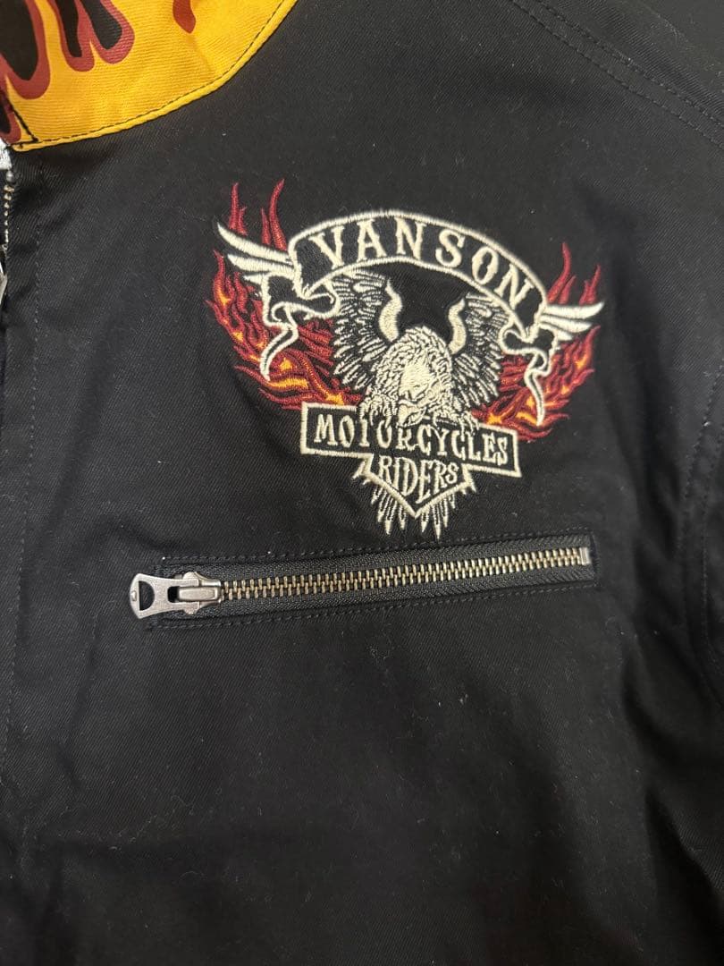 VANSON バンソン アメリカンイーグル刺繍 つなぎ